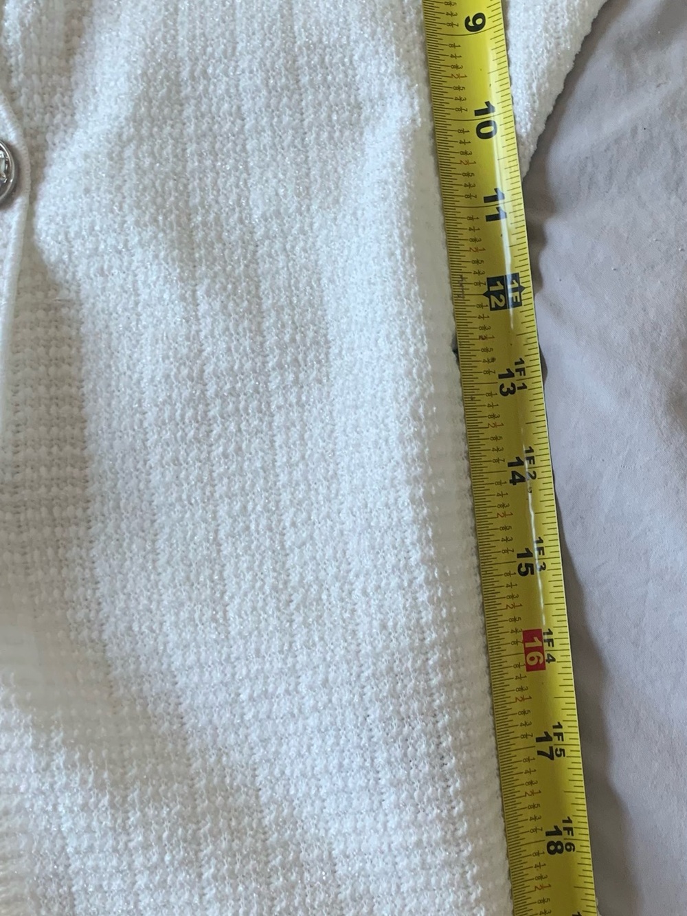 H&M White Textured Button-Front Tank - Picture 8 of 8